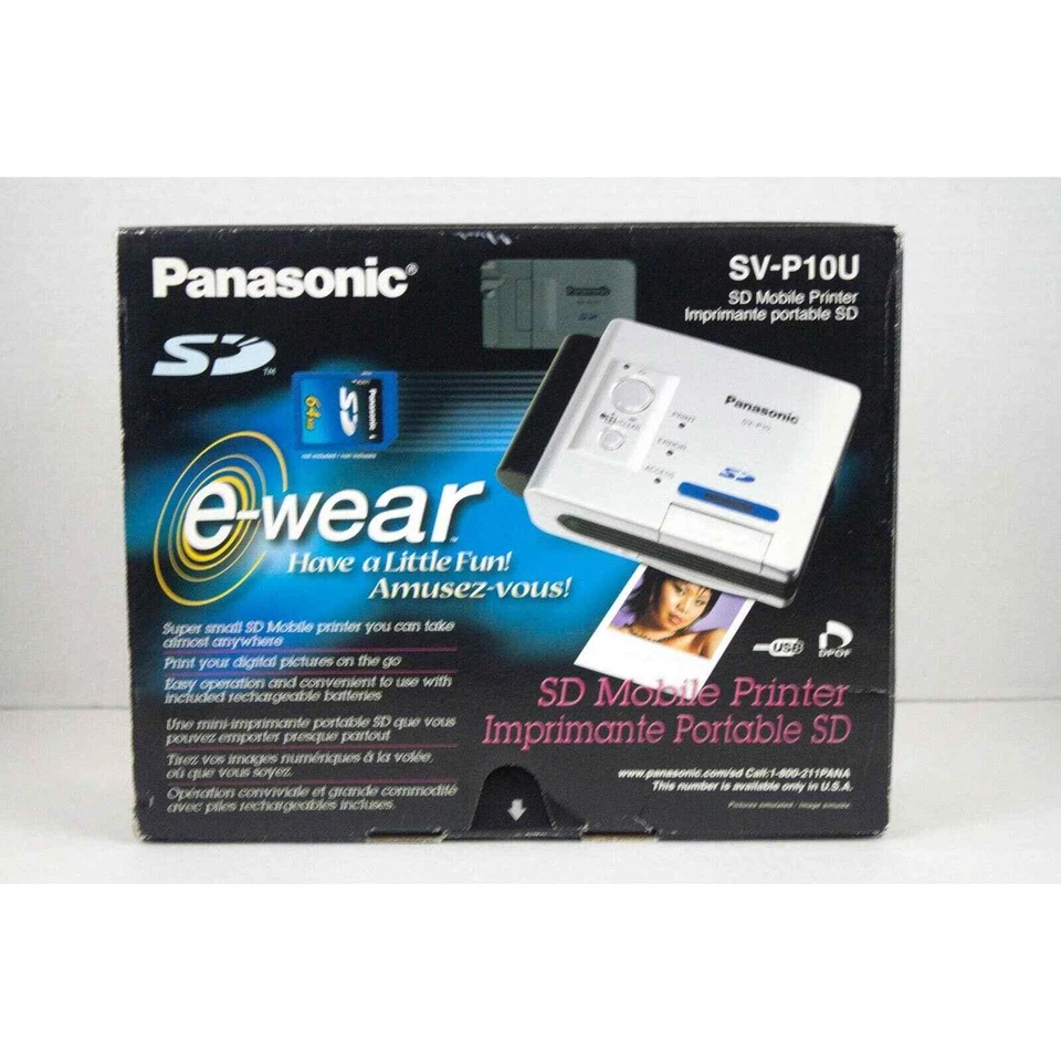 Panasonic e-wear SD Mobile Printer Model SV-P10U - Image 1 of 4