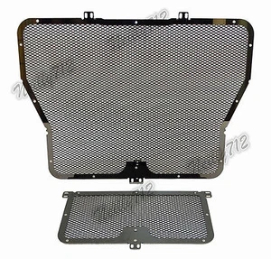 Black Radiator Grille + Oil Cooler Guard Cover Protector Set For BMW HP4 S1000RR - Picture 1 of 12