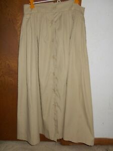 vintage or retro khaki pleated skirt