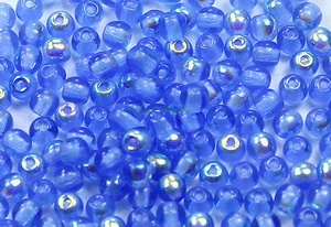 100 Sapphire AB Czech Pressed Glass Round Druk Beads 3mm - Picture 1 of 1