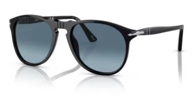 Óculos de sol masculino Persol 0PO9649S 95/Q8 preto/azul degradê azul formato oval - Imagem 1 de 4