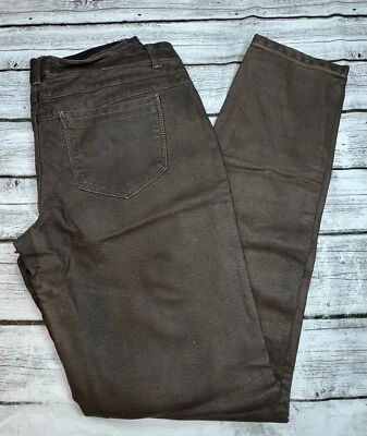 Pantalones de mezclilla para mujer 100 % viscosa BONGO imitación cuero marrón talla 11 VER FOTOS Foto 1 de 4