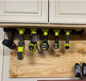 Ryobi Porta Utensili da Parete Confezione da 10 Stampati in 3D Nero - Foto 1 di 12