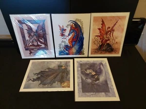 Lotto Amy Brown fuori stampa - Fairy Art Fantasy Dragon litografia colorata Sprite - Foto 1 di 8