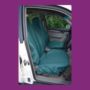 Front Car Van Green Waterproof LARGE Universal Airbag Compatible Seat Covers - Picture 1 of 4