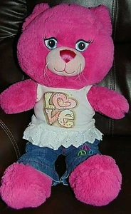 Costruisci un orso grande 18" rosa caldo peluche gatto bacche razzy gattino lampone - Foto 1 di 3