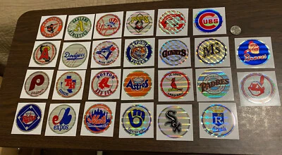 MLB Prismatic Baseball stickers early 1990's Vintage 26 Teams - Image 1 of 4