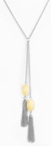 Paparazzi Necklace - GLOW Your Roll - Yellow - Picture 1 of 6