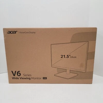 Acer V6 V226HQL 21.5" Wide Viewing LCD Monitor Full HD 1920x1080 100Hz New! 2023 - Image 1 of 4