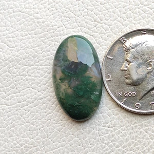 Piedra preciosa ágata musgo verde de diseño R13200 - Imagen 1 de 5