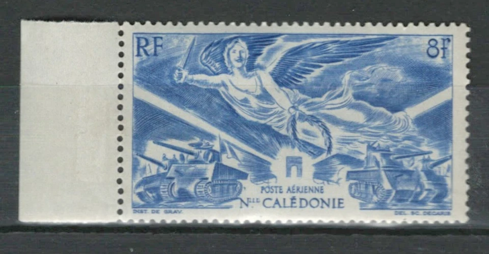 CALEDONIA FRENCH COLONIES WAR VICTORY MNH  AIR MAIL STAMP LOT(CAL 318) - Image 1 of 1