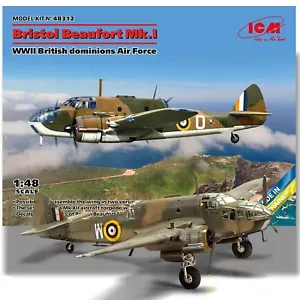ICM 48312 1/48 BRISTOL BEAUFORT MK.1 'WWII BRITISH DOMINIONS AIR FORCE KIT NO - Picture 1 of 6