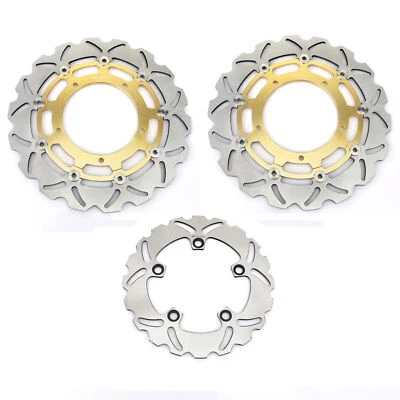 3 Front Rear Brake Rotors for Yamaha YZF R6 600 17-24 YZF R1 2004-2006 2015-2024 - Image 1 of 4