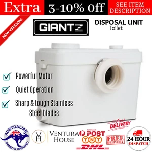 Giantz Toilet Disposal Unit Sink Waste Toilet Fully Automatic Stainless Steel - Picture 1 of 12