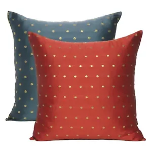 Pillow Case Home Decor Art Silk Reversible Bed Cushion Cover Sofa Waist Cushion - Picture 1 of 7