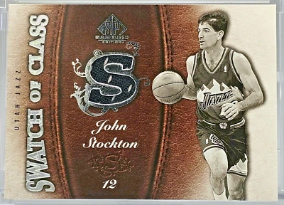 2007-08 SP Game Used Swatch of Class #SCJS John Stockton Jersey Relic - Image 1 of 3