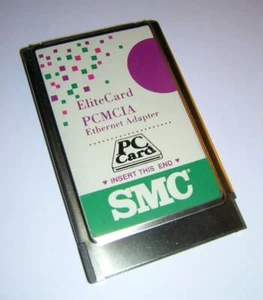 SMC PCMCIA EliteCard Ethernet Network PC Card 8016 C/T without Dongle Cable - Picture 1 of 1