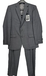 Lauren Ralph Lauren Suit Size 38S 32x32 Gray Blue Plaid Ultraflex Classic Fit - Picture 1 of 10
