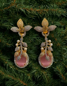 Nuevo Pendiente Indio Nupcial Chapado en Oro Tradicional Boda Moda Joyería - Imagen 1 de 42