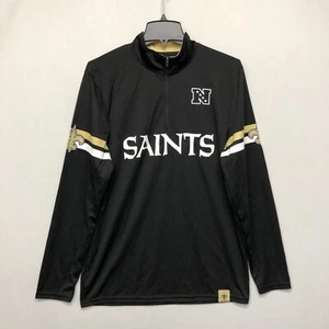 Neu mit Etikett NFL New Orleans Saints 1/4-Reißverschluss Pullover Oberteil Sweatshirt Größe Medium B262-21 - Bild 1 von 16