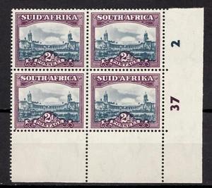 1945 South Africa Sc #55 - 2d Bilingual - Corner block of MNH stamps - Picture 1 of 1