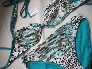 HEINE Wende Bügel Bikini Animalprint/ türkis, Gr. 38 B, NEU, 1 A-Ware - Bild 1 von 3