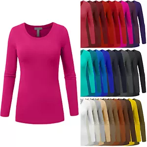 T-shirt casual NE PEOPLE da donna leggera base maniche lunghe girocollo collo casual NEWT78 - Foto 1 di 213