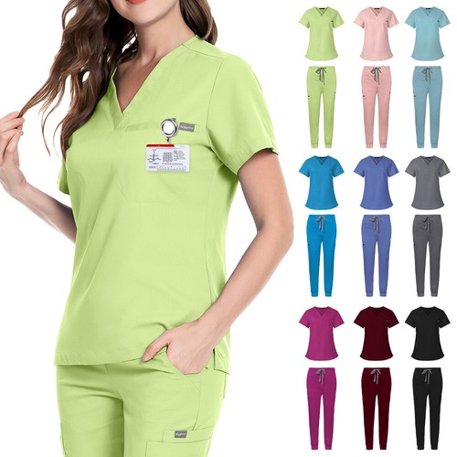 NiaaHinn Medical Scrub Uniforms Set Scrub Men Women Hospital Dental