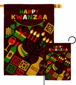 Kwanzaa Mazao Jardín Bandera Negra Historia Decorativa Pequeño Regalo Patio Casa Estandarte - Imagen 1 de 17