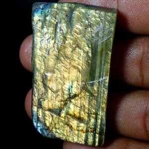 100% Natural Blue Power Labradorite Rough Raw Stone Cabochon 47x29x07mm 109.65Ct - Picture 1 of 3