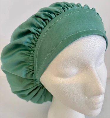 Green Size Medium Medical Bouffant Scrub Cap Surgery Hat - Image 1 of 4