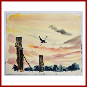 Pintura Acuarela Paisaje Arte Original Firmado por Keith Hoffman De Colección 10x12 - Imagen 1 de 5