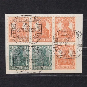 GERMANY 1919, Mi# H-Blatt 22, CV €220, Definitive combination from booklet, Used - Picture 1 of 2
