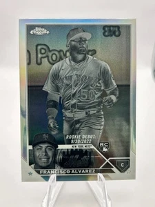 FRANCISCO ALVAREZ 2023 TOPPS CHROME NEGATIVE ROOKIE DEBUT METS #USC103 JC - Picture 1 of 2