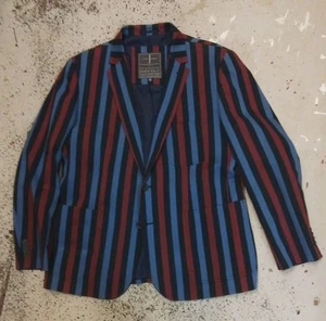 Jasper Conran - Boating Blazer - Blue Red Stripe - Mod Regatta - 46” - Picture 1 of 6