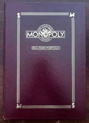 Cartera de bienes raíces Franklin Mint Monopoly Game con tarjetas de propiedad Foto 1 de 4