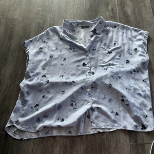C&A Damen Bluse Hellblau Blume 46 - Bild 1 von 6