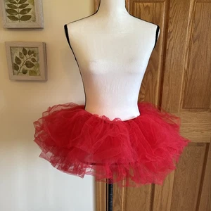 Costume tutù balletto balletto con volant gonna in tulle rosso adulti adolescenti - Foto 1 di 10