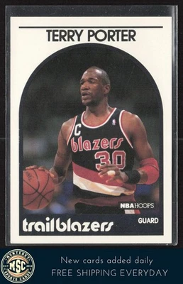 Terry Porter 1989-90 Hoops #105 Portland Trail Blazers - Image 1 of 2