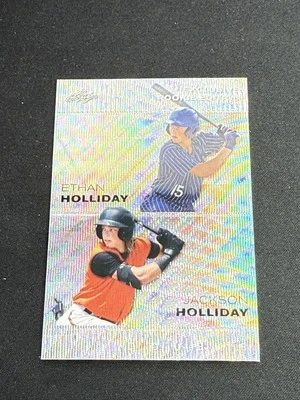 Ethan Holliday / Jackson Holliday 2023 Leaf Metal Dual /25 RC - Image 1 of 2