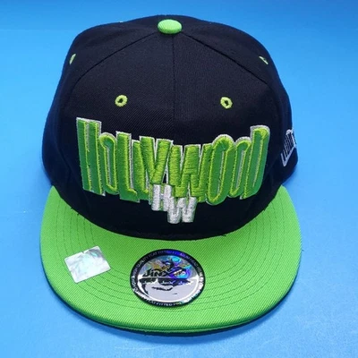 Gorra Hollywood Ajustable A Presión Trasera Negra Verde Billete Plano por Jinx Head Wear Foto 1 de 4