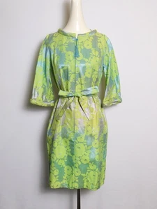 Vintage Women's 1960s Styled by Tyrone Asian Inspired Bud Green Mod Dress - Picture 1 of 13