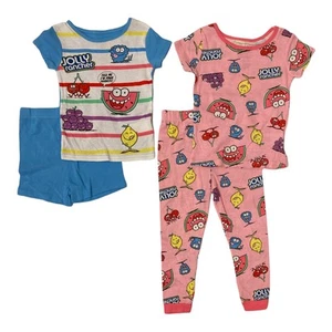 Jolly Rancher Short Sleeve Crew Neck 4 Piece Cotton Pajama Set (4) - Picture 1 of 2