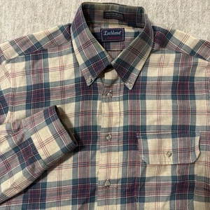 Camisa a Cuadros Lochlana By Hathaway Mezcla de Lana Abotonada Para Hombre Talla M Verde Tostado - Imagen 1 de 8