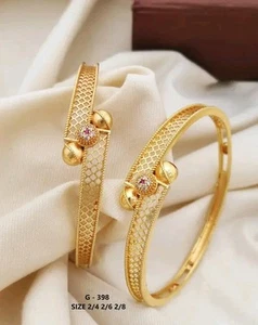 Premium Bangle To Dailywear Gift For Her Bridal Kundan Stylish Kada (2Pcs) - Picture 1 of 3
