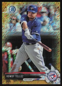 2017 Bowman Chrome Gold Shimmer Rowdy Tellez /50 Toronto Blue Jays - Picture 1 of 2