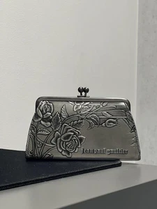 Jean Paul GAULTIER New Rose Clasp Purse Silver - Picture 1 of 3