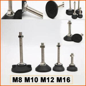 Maschinenschuh Maschinenfuß Maschinenfüße Stellfüsse M8 M10 M12 M16 Gewindefuß - Picture 1 of 34