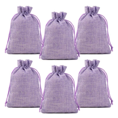 25 50 100 Bolsas Grandes de Regalo de Arpillera Joyería Boda Caramelo Cordón Bolsas 7"x9" Foto 1 de 4