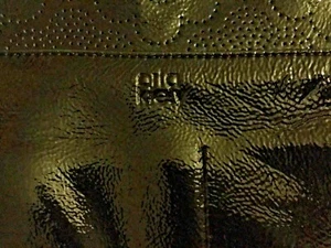NEW Orla Kiely Black Perforated Patent Leather CrossBody Handbag - 9”T x 10.5”W - Picture 1 of 5